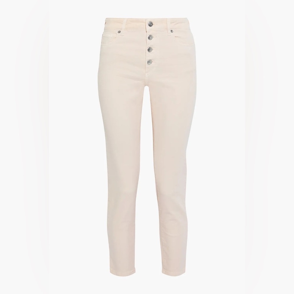 IRO Experience Sorbon Cropped High-Rise Skinny Blushed Pink Jeans Size 26 NWOT